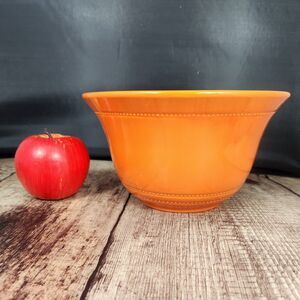 Hall Radiant Ware Orange Mixing Bowl Radiantware Vintage 1933 RARE Serving - USA